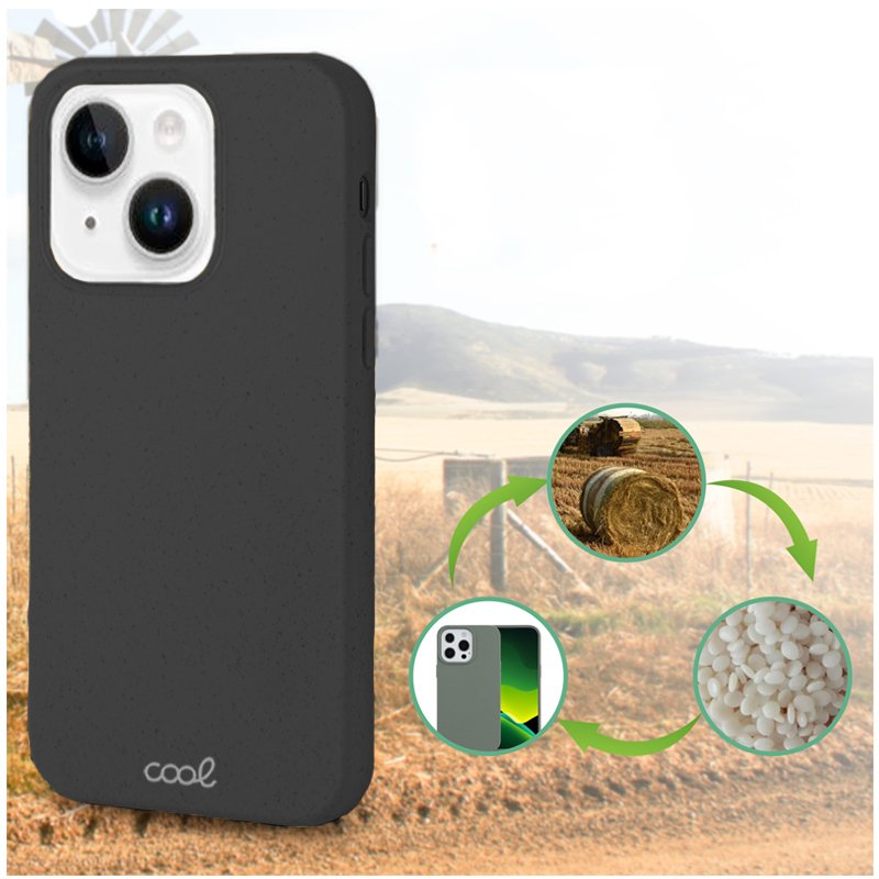 Carcasa COOL para iPhone 14 Plus Eco Biodegradable Negro