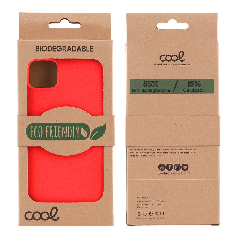 Carcasa COOL para Xiaomi Redmi 10C Eco Biodegradable Rojo