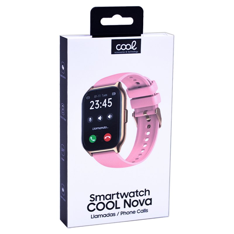 Smartwatch COOL Nova Silicona Rosa (Llamadas, Salud, Deporte)
