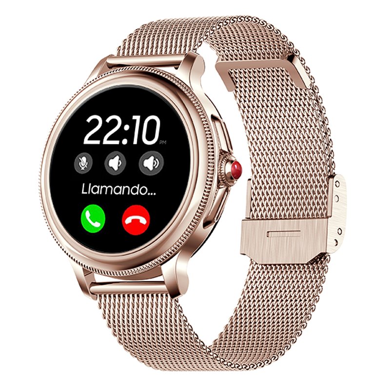 Smartwatch Metal + Silicona COOL Dover Rosa (Llamadas, Salud, Deporte, Correa Extra)